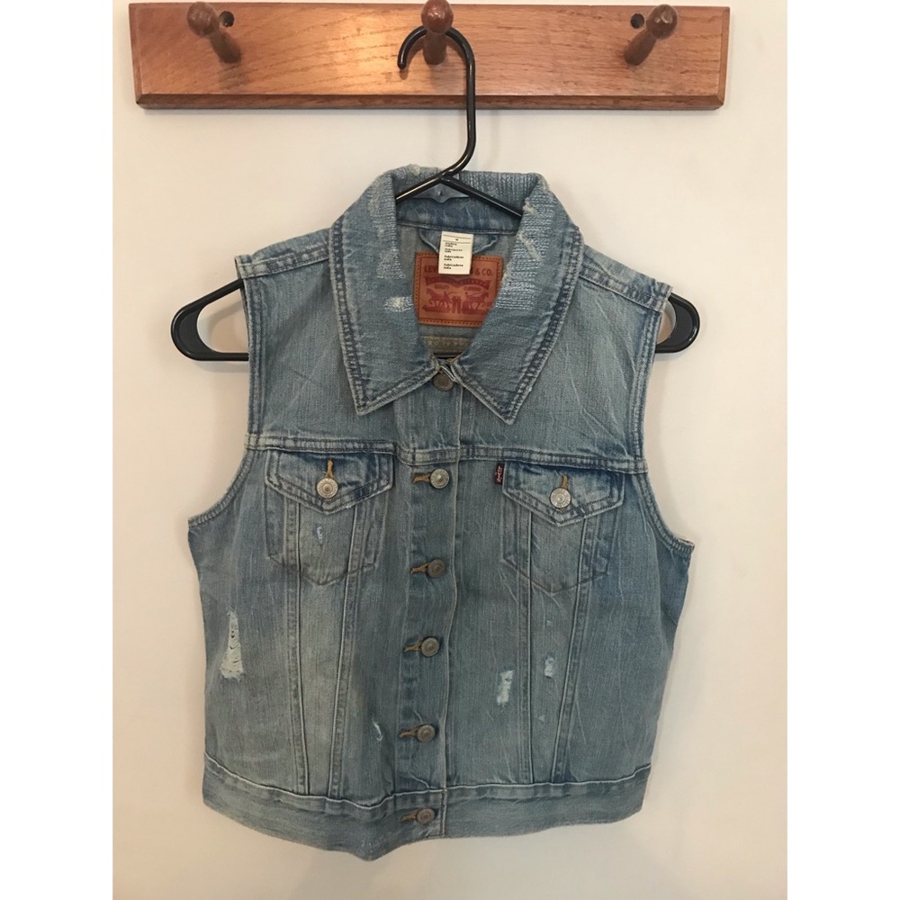Levi’s Trucker Denim Vest Sz M